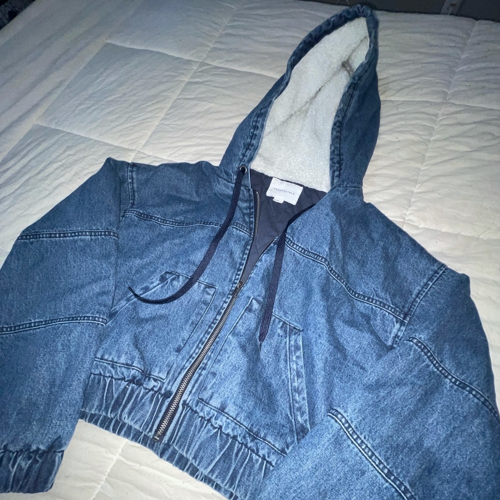Comfy Denim Bomber Jacket😇